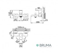 MONOMANDO BAÑO LINEA BRUMA
